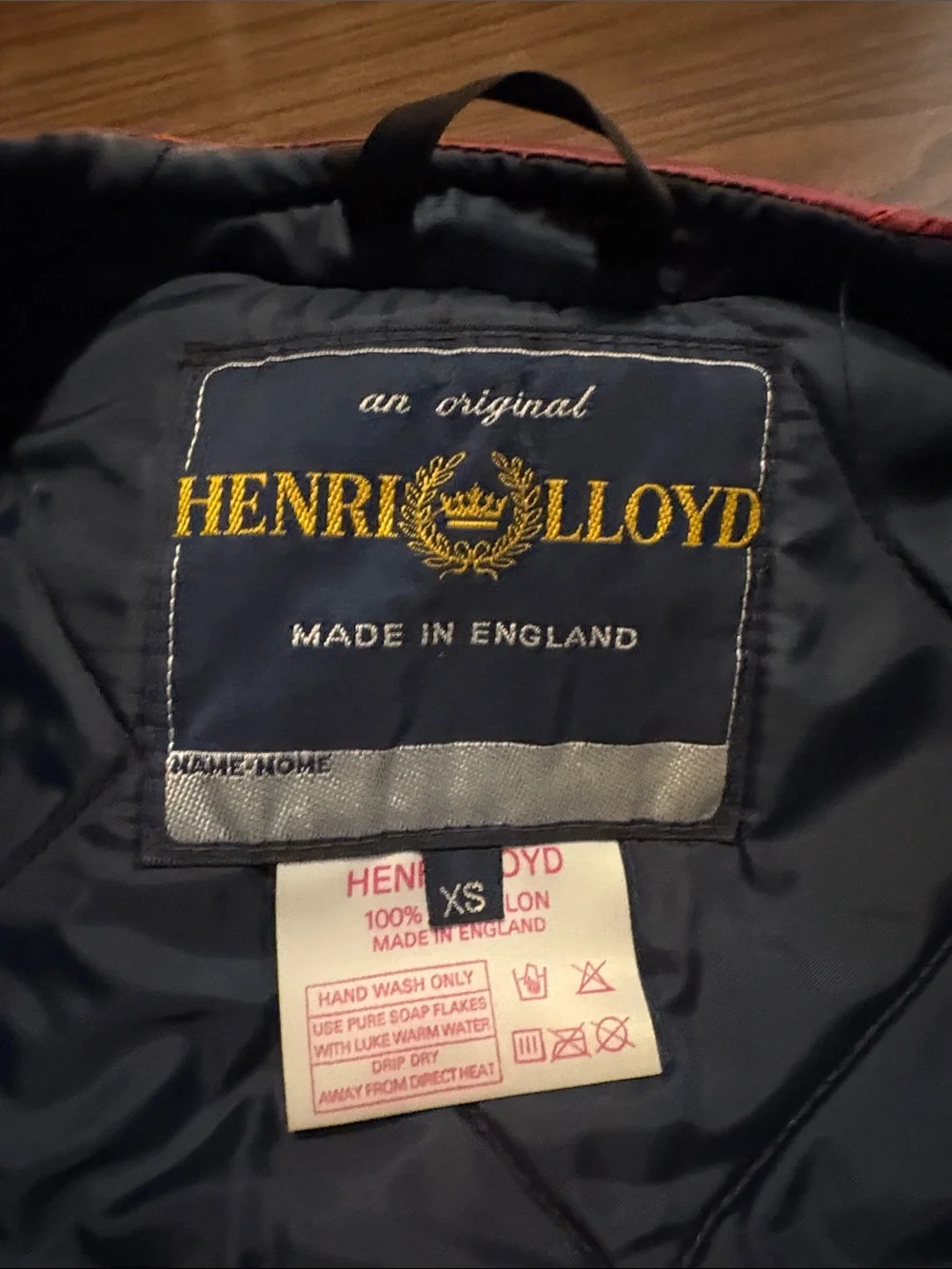Henri Lloyd XS VINTAGE Red Technical Vest with Navy Zip